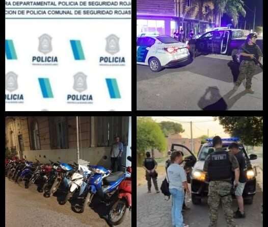 Operativo policial en Rojas: secuestran once motocicletas por diversas irregularidades.