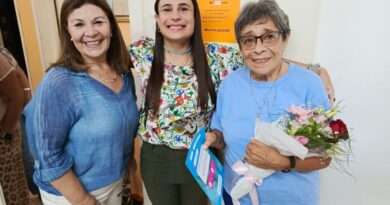 Emotivo homenaje a Coca Jué en el CIIE Rojas. Fue impuesto su nombre al Salón de Usos Múltiples.