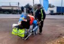 Chami-cumbia, salió de Olavarría con destino a la Iglesia de San Nicolás en una peregrinación de agradecimiento. Viaja acompañado de una carretilla.
