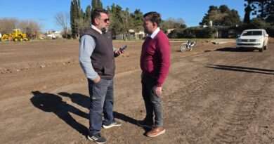 Román Bouvier recorrió el avance de obras en el Terral 1 de Av. Pellegrini. Por otro lado dijo que habrá novedades del Parque Industrial.